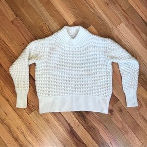 Everlane chunky wool-cashmere mock neck sweater
